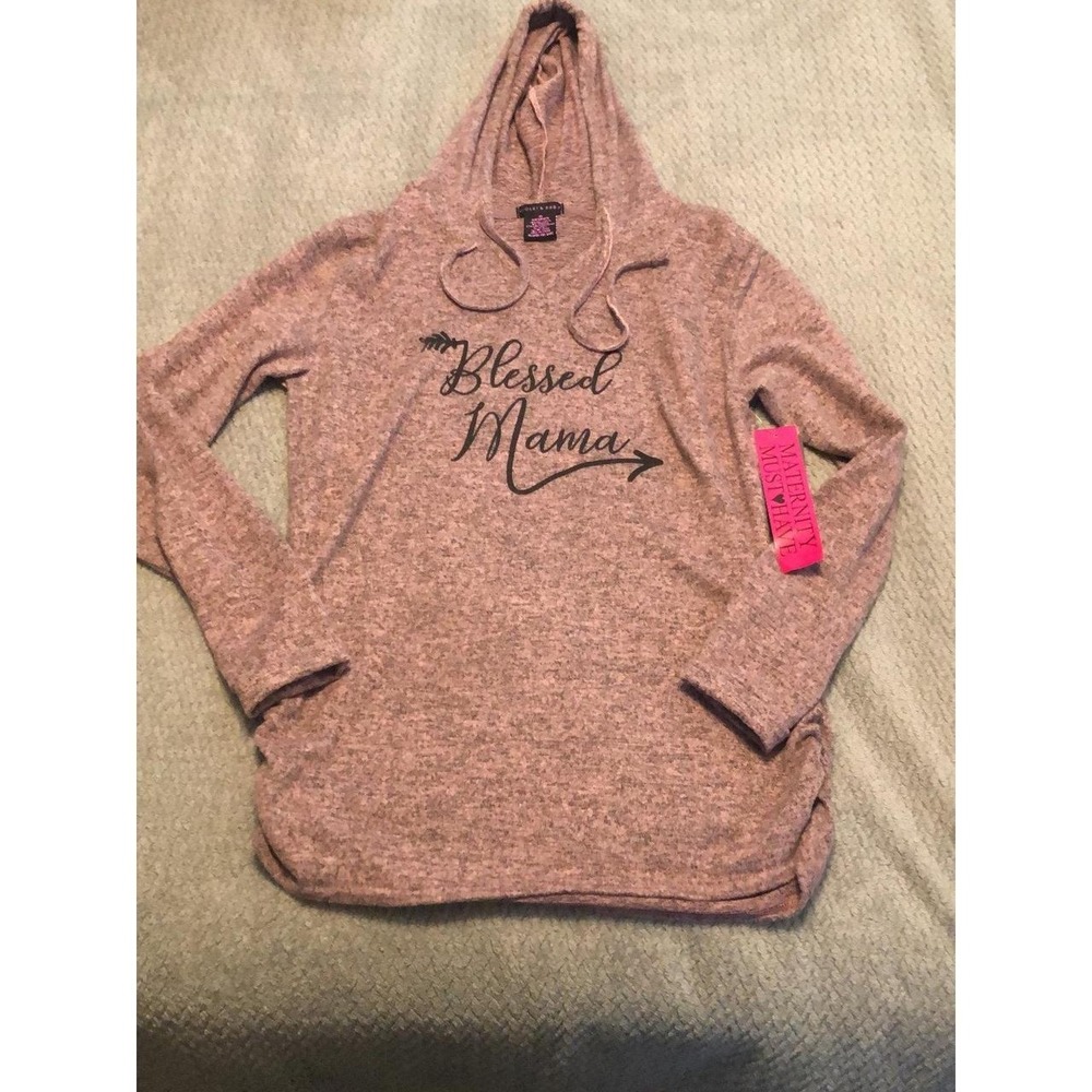 NWT VIOLET & RUBY MATERNITY HOODIE "Blessed Mama" - Size M